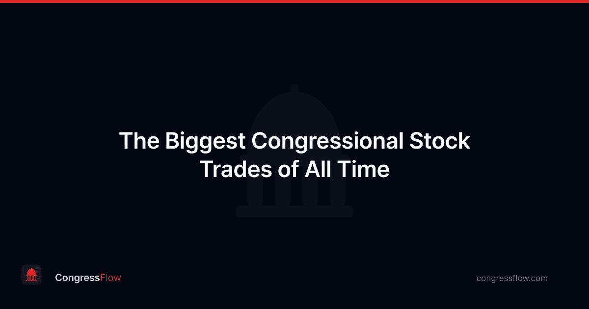 The Biggest Congressional Stock Trades of All Time