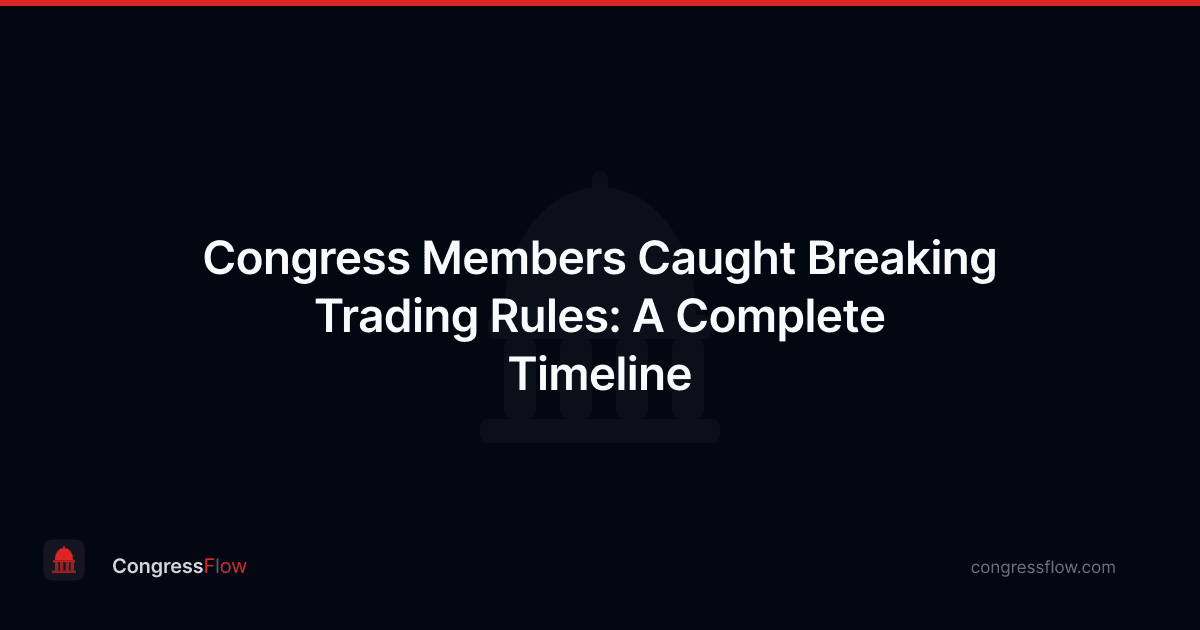 Congress Members Caught Breaking Trading Rules: A Complete Timeline
