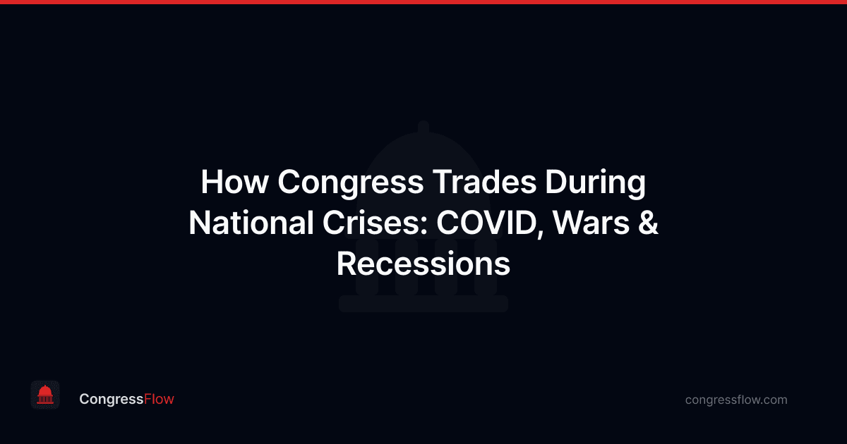 How Congress Trades During National Crises: COVID, Wars & Recessions