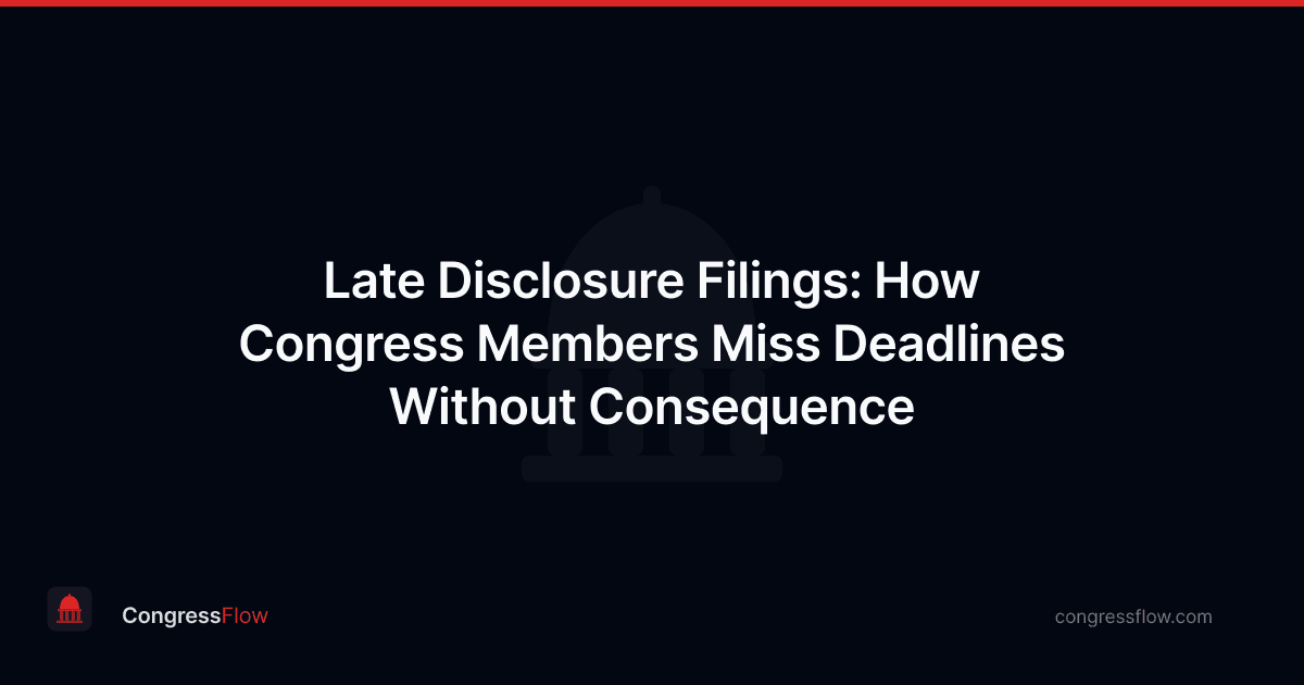 Late Disclosure Filings: How Congress Members Miss Deadlines Without Consequence
