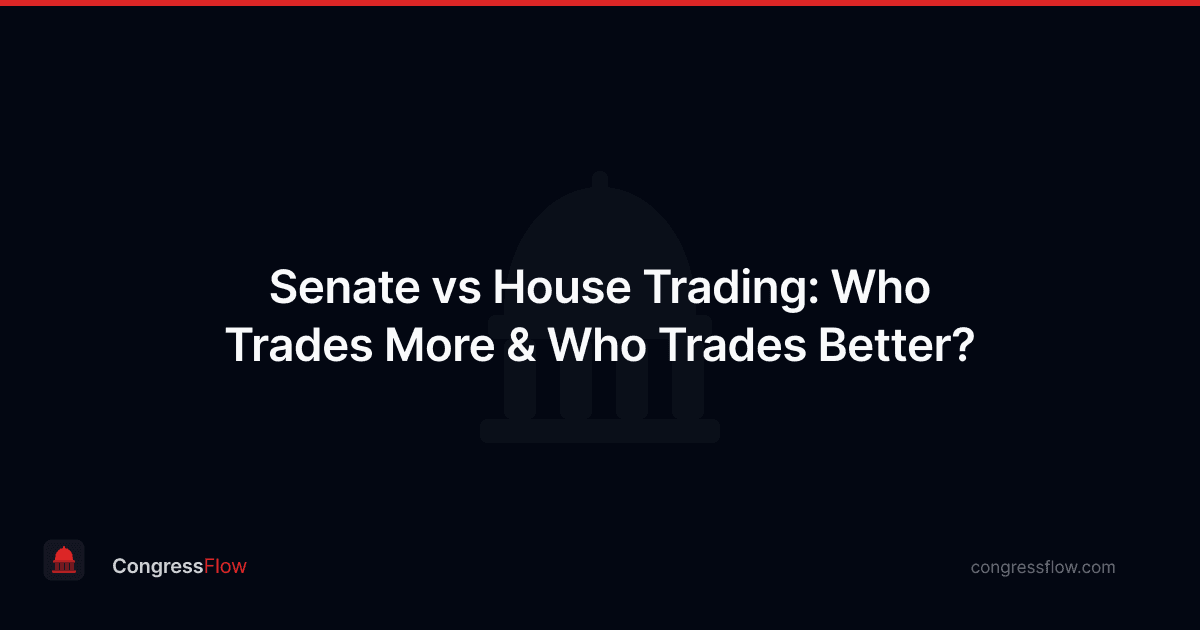 Senate vs House Trading: Who Trades More & Who Trades Better?