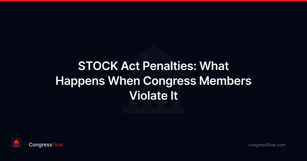 What is the STOCK Act? Congressional Trading Disclosure Law Explained